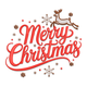 Merry Christmas Script Reindeer Embroidery Design, Holiday Calligraphy Machine Embroidery, Instant Download