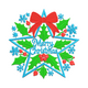 Merry Christmas Star Wreath Embroidery Design, Instant Download