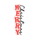 Merry Christmas Vertical Embroidery Design, Instant Download