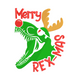 Merry Rex-Mas Dinosaur Christmas Embroidery Design, Instant Download