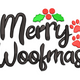 Merry Woofmas Embroidery Design, Christmas Dog Pattern, Instant Download