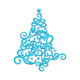 Merry & Bright Script Christmas Tree Embroidery Design, Machine Embroidery Pattern, Instant Download