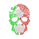 Mexican Sugar Skull Embroidery Design, Instant Download