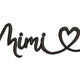 Mimi Script Heart Embroidery Design, Instant Download