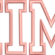 Mimi Varsity Letter Embroidery Design, Instant Download