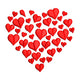 Mini Hearts Cluster Embroidery Design, Instant Download