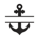 Minimal Anchor Divider Embroidery Design, Instant Download