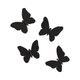 Minimal Black Butterfly Embroidery Design, Instant Download