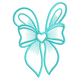 Minimal Butterfly Bow Embroidery Design, Instant Download