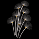 Minimal Dandelion Seeds Embroidery Design, Instant Download