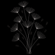 Minimal Dandelion Silhouette Embroidery Design, Instant Download