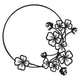 Minimal Flower Wreath Line Art Embroidery Design, Instant Download