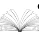 Minimal Line Art Book with Turning Pages Embroidery Design, Instant Download