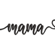 Minimal Script Mama Word Embroidery Design, Instant Download