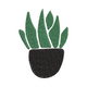 Minimal Snake Plant Pot Embroidery Design, Instant Download