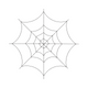 Minimal Spider Web Embroidery Design, Instant Download