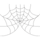Minimal Spider Web Line Embroidery Design, Instant Download