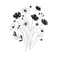 Minimal Wildflower Bouquet Embroidery Design, Instant Download