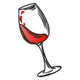 Minimal Wine Glass Embroidery Design, Kitchen Machine Embroidery Pattern, Instant Download