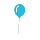 Minimalist Blue Balloon Embroidery Design, Instant Download