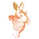 Minimalist Bunny Embroidery Design, Instant Download