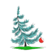Minimalist Christmas Pine Tree Embroidery Design, Instant Download