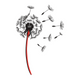 Minimalist Dandelion Seeds Embroidery Design, Floral Embroidery