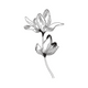 Minimalist Line Art Flower Embroidery Design V2, Instant Download
