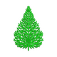 Modern Evergreen Christmas Tree Embroidery Design, Instant Download