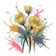 Modern Floral Embroidery Design, Abstract Botanical Machine Embroidery Pattern, Instant Download