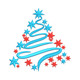 Modern Star Christmas Tree Embroidery Design, Instant Download