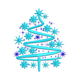 Modern Winter Tree with Snowflakes Embroidery Design, Instant Download