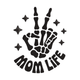 Mom Life Skeleton Hand Embroidery Design, Edgy Mom Machine Embroidery Pattern, Instant Download