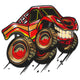 Monster Truck Embroidery Design V2, Instant Download