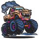 Monster Truck Embroidery Design, Instant Download