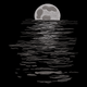 Moon Reflection Embroidery Design, Instant Download