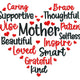 Mother Heart Word Art Embroidery Design, Instant Download