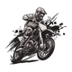Motocross Rider Embroidery Design, Instant Download