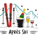 Mountain Après Ski Embroidery Design, Machine Embroidery Pattern, Instant Download