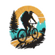 Mountain Bike Adventure Embroidery Design, Outdoor Sports Machine Embroidery, Instant Download