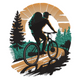 Mountain Biking Embroidery Design, Instant Download