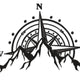 Mountain Compass Embroidery Design, Instant Download