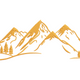Mountain Outline Scene Embroidery Design, Instant Download