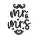 Mr & Mrs Embroidery Design, Instant Download
