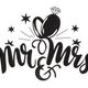 Mr & Mrs Ring Embroidery Design, Instant Download