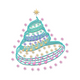 Musical Christmas Tree Embroidery Design, Instant Download