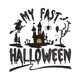 My First Halloween Embroidery Design, Baby Halloween Machine Embroidery Pattern, Instant Download