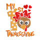 My First Thanksgiving Embroidery Design, Instant Download