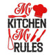 My Kitchen My Rules Embroidery Design, Kitchen Quote Machine Embroidery Pattern, Instant Download