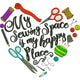 My Sewing Space Is My Happy Place Embroidery Design, Instant Download
